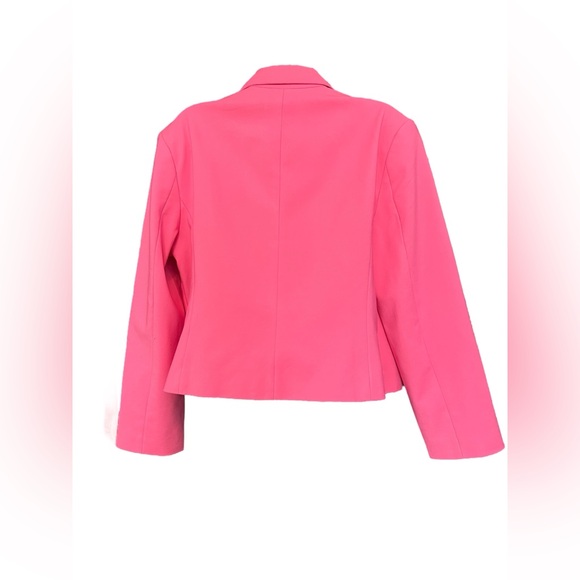 🆕 💖 NWT NEW YORK & COMPANY Cropped Pink Blazer | Women’s Size 14 - Picture 6 of 9